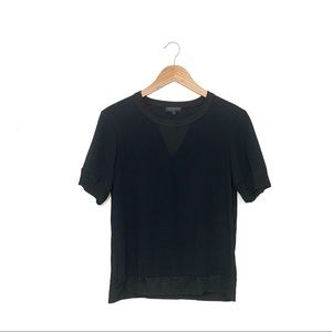 Rag & Bone Ribbed Sheer Side Panel Crewneck Tee